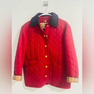 Burberry quilted jacket (Red). New, used only once.